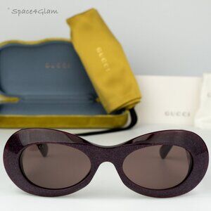 BRAND NEW Gucci GG1696S 003 Violet Women Oval Sunglasses GG 1696S